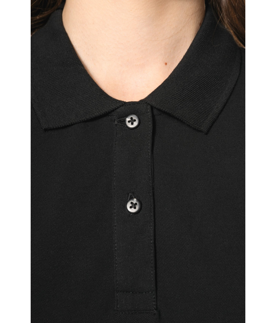 Polo Supima® manches courtes femme