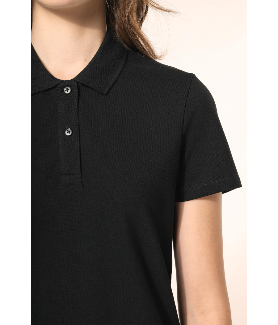 Polo Supima® manches courtes femme