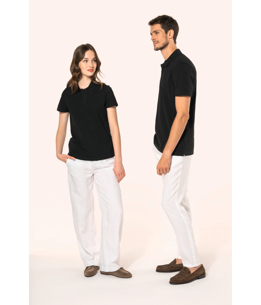 Polo Supima® manches courtes femme