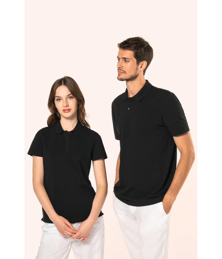 Polo Supima® manches courtes femme