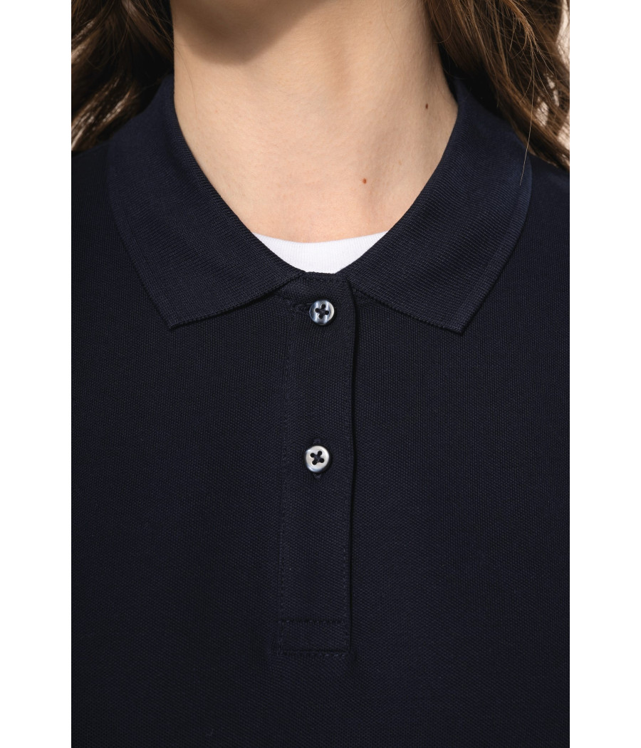 Polo Supima® manches longues femme