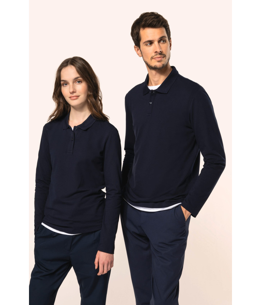 Polo Supima® manches longues femme