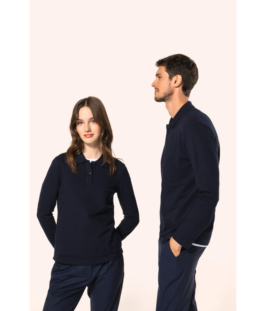 Polo Supima® manches longues femme