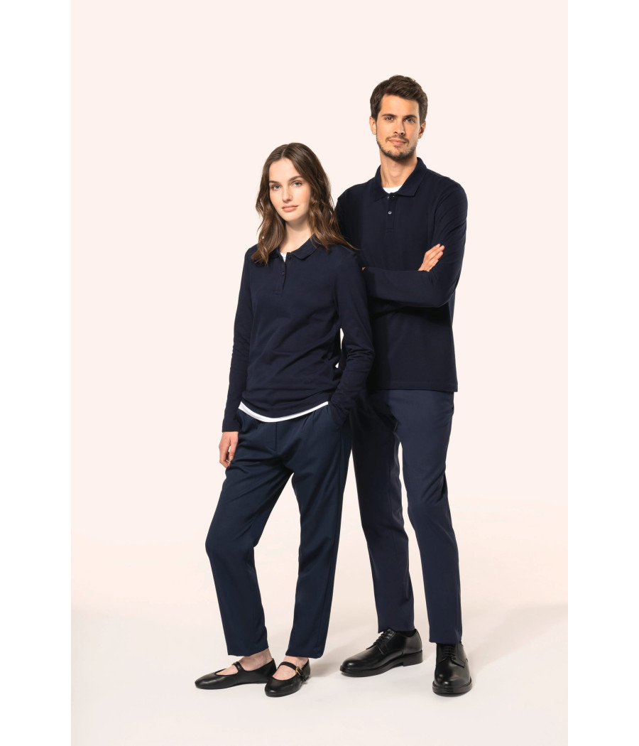 Polo Supima® manches longues femme