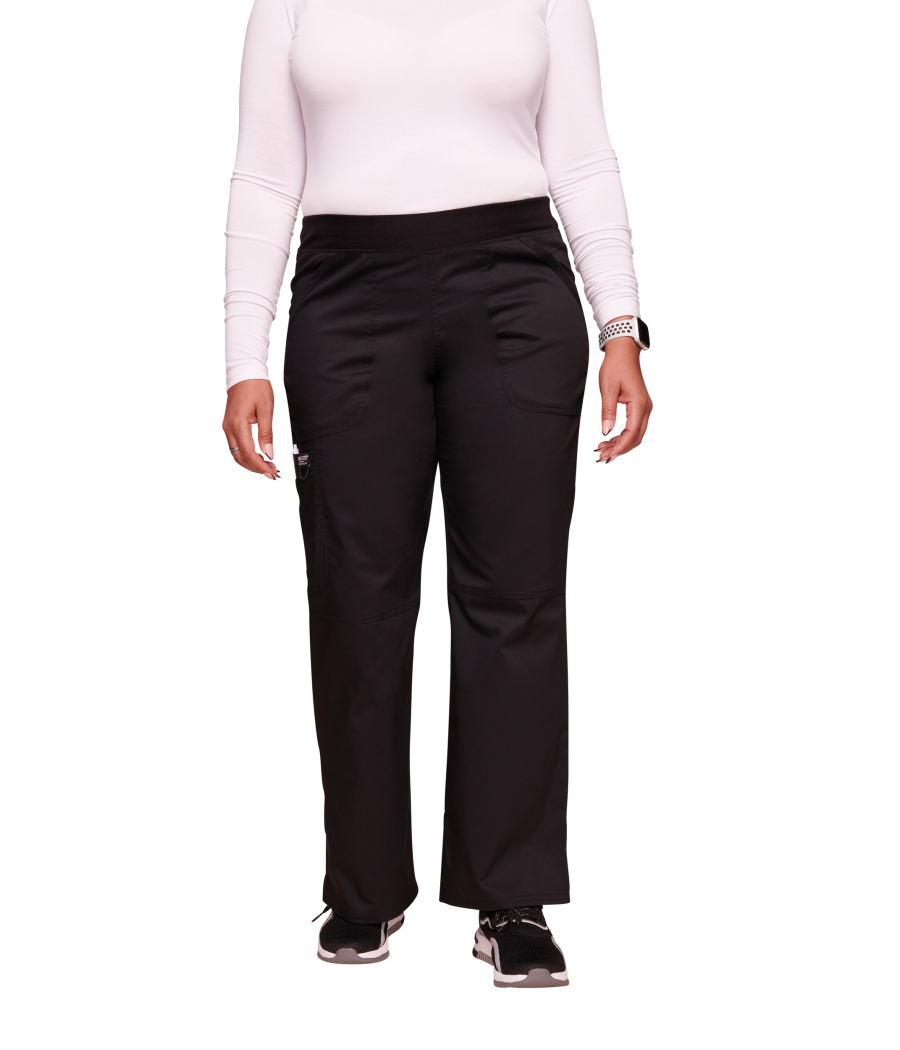 Pantalon cargo à taille moyenne à enfiler femme