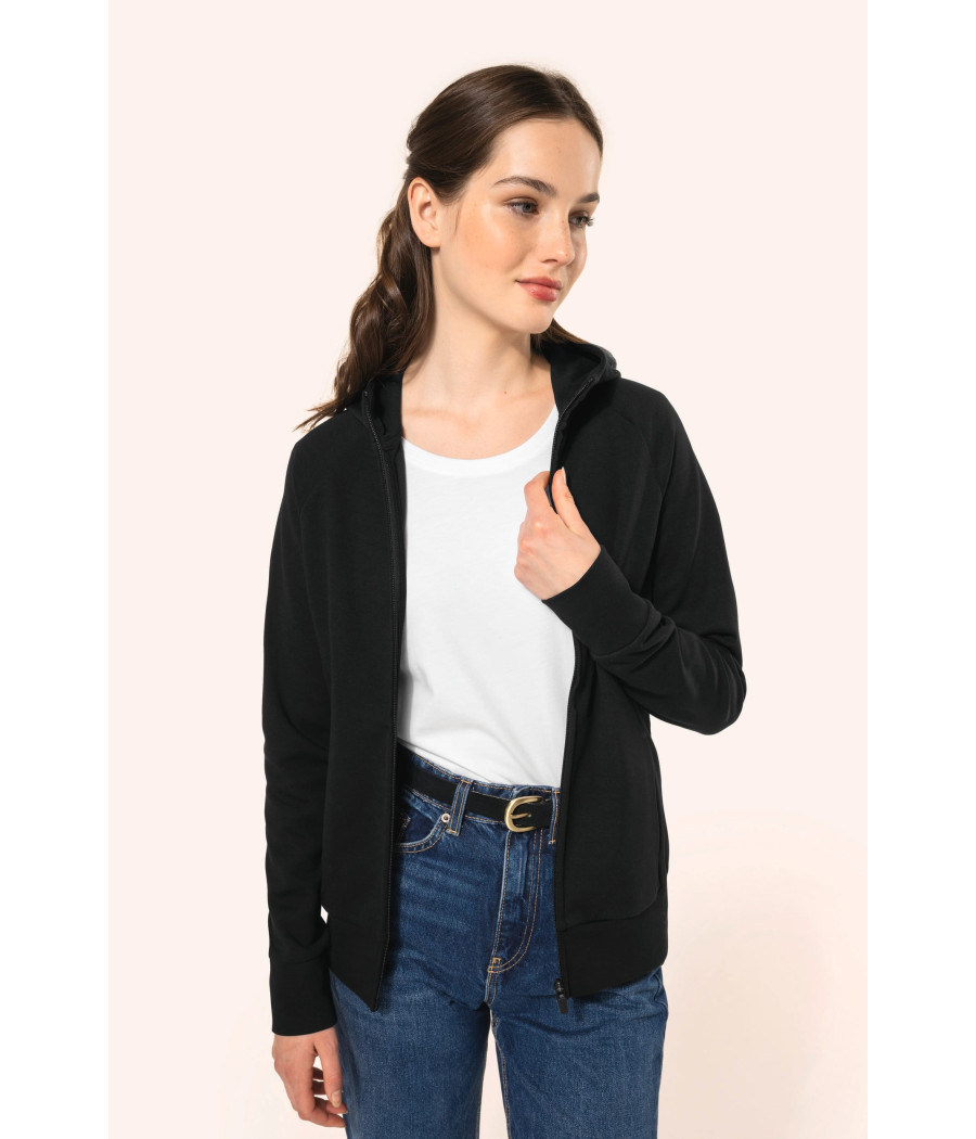 Veste zippée à capuche femme