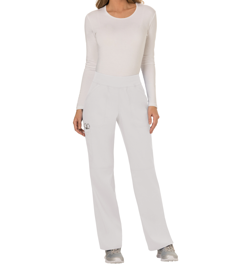 Pantalon cargo à taille moyenne à enfiler femme