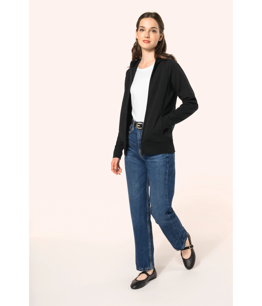 Veste zippée à capuche femme