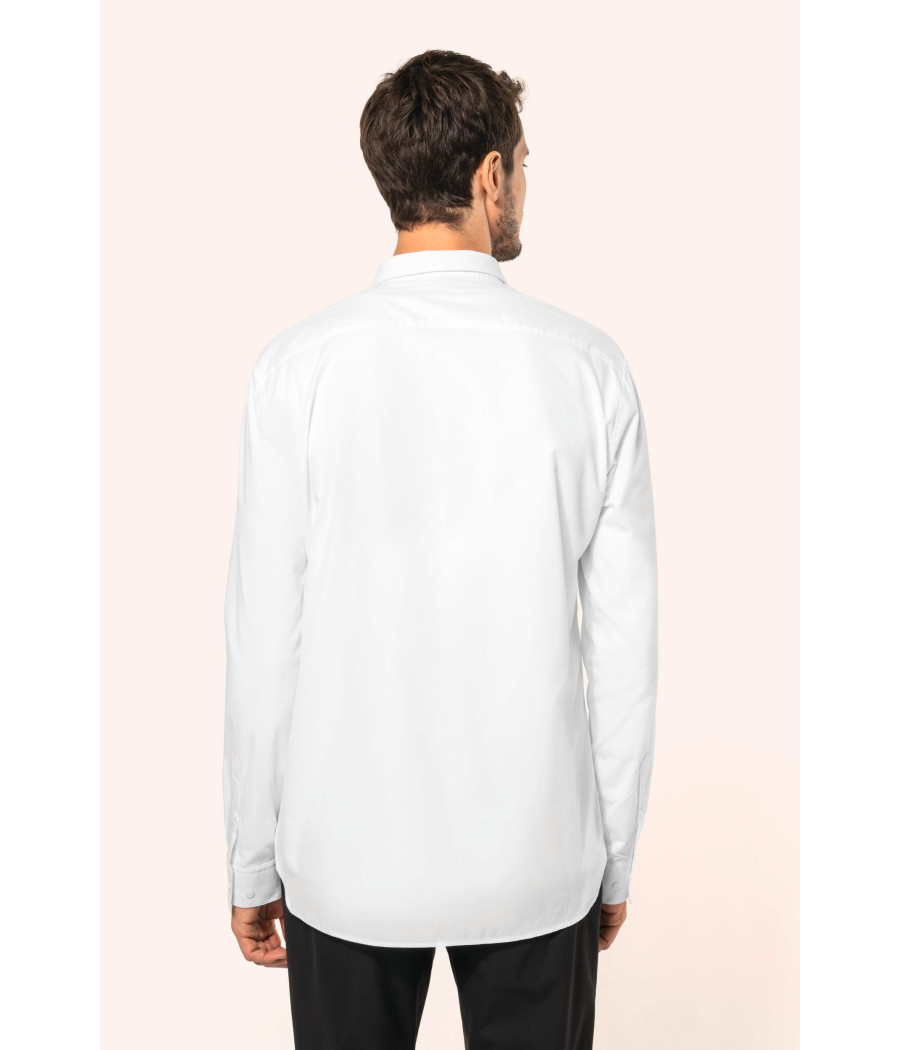 Chemise popeline manches longues homme