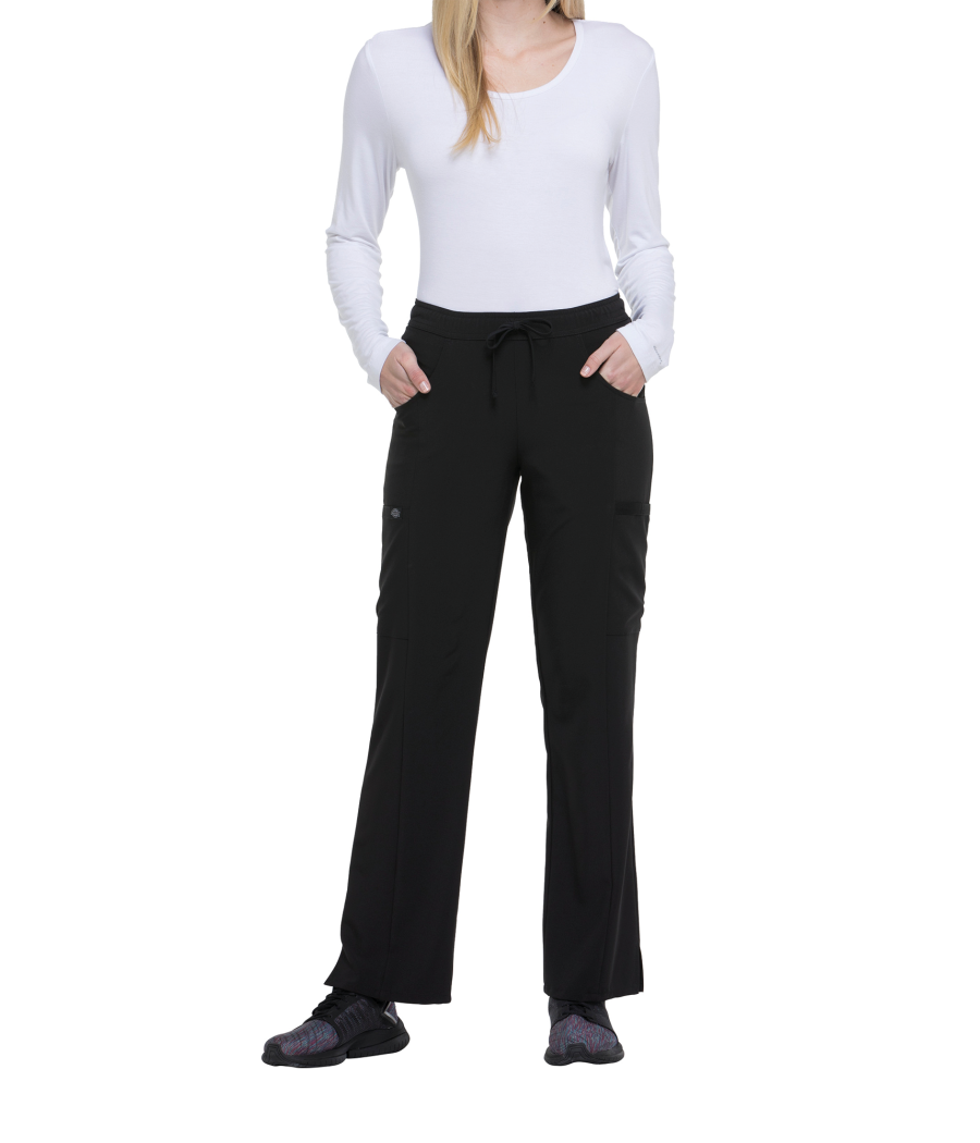 Pantalon à taille mi-haute avec cordon de serrage pour femme