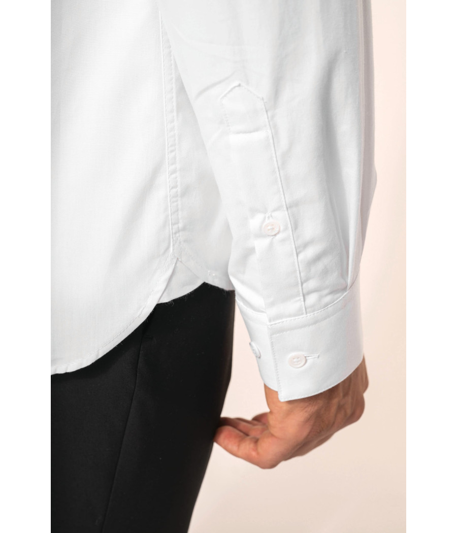 Chemise popeline manches longues homme