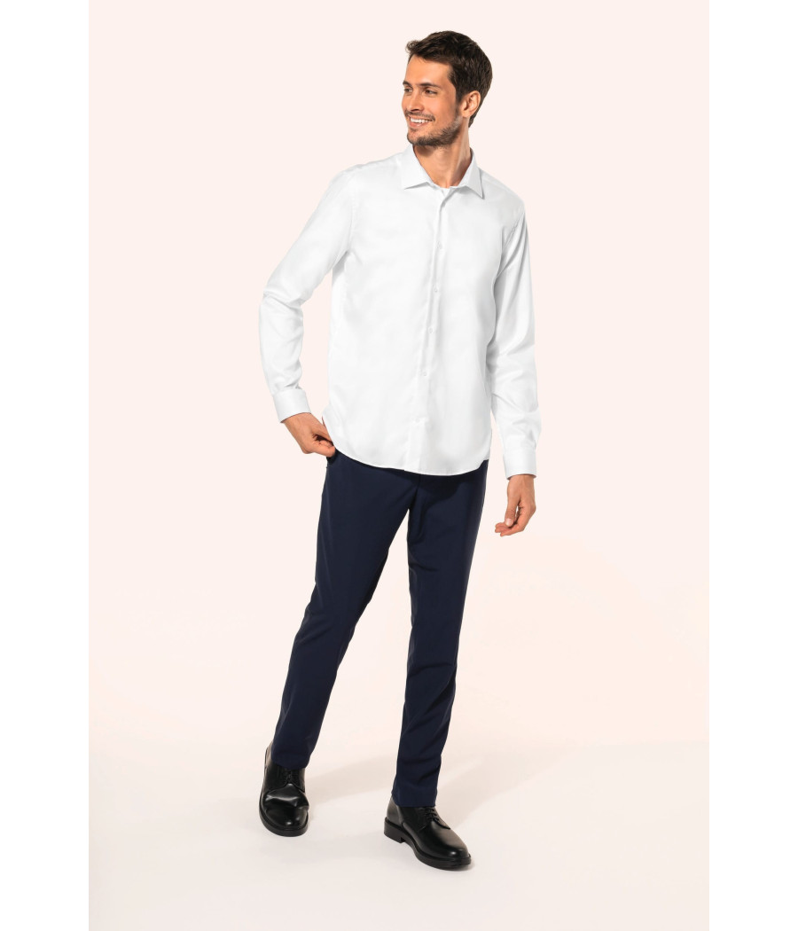 Chemise Oxford pinpoint manches longues homme