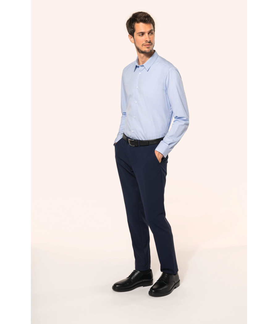 Chemise popeline manches longues homme