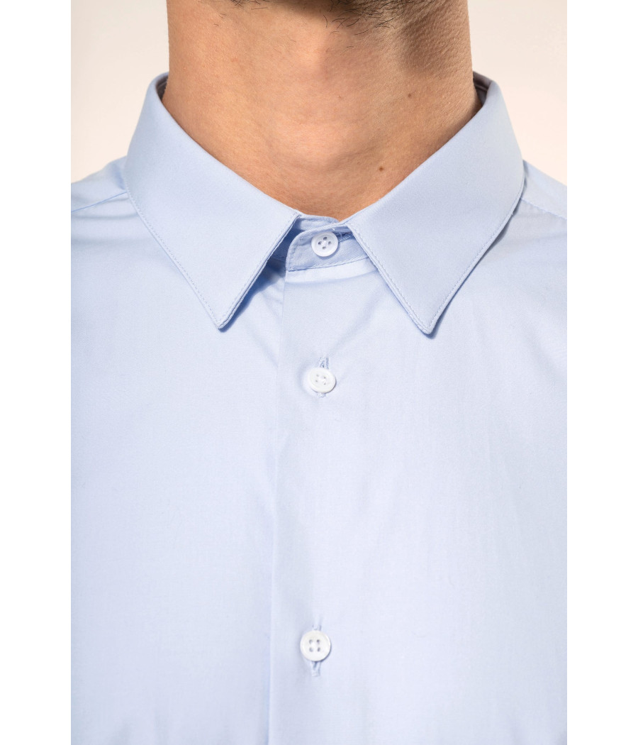 Chemise popeline manches longues homme