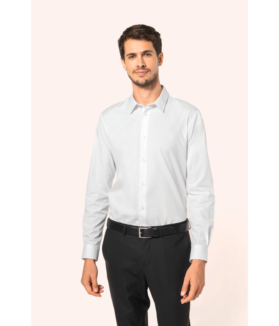 Chemise popeline en coton Supima® homme