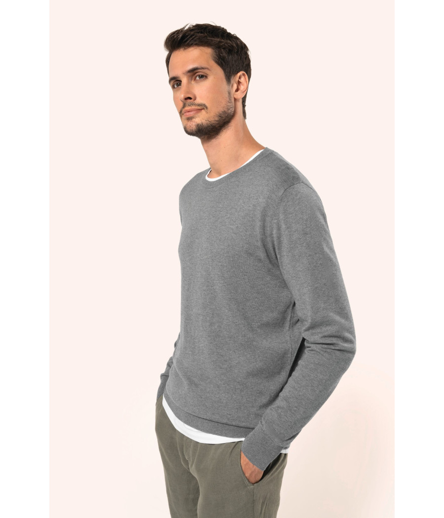 Pull Supima® col rond homme