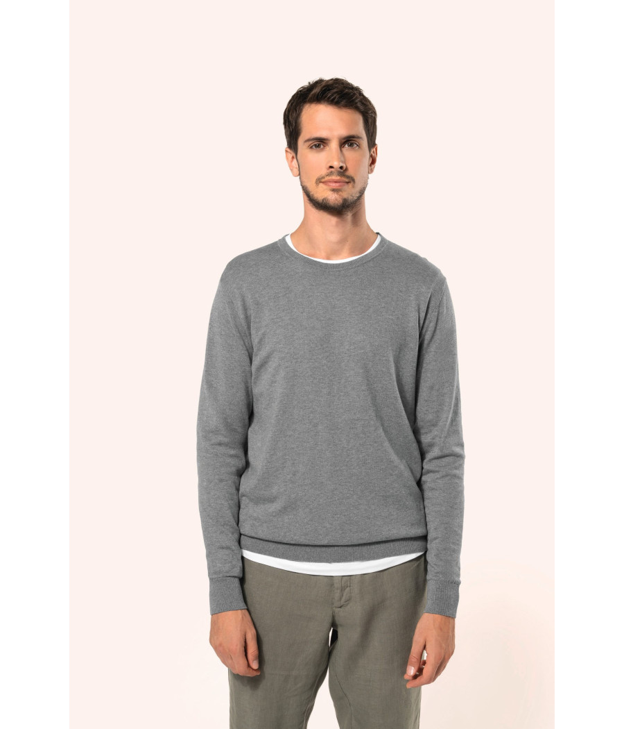 Pull Supima® col rond homme