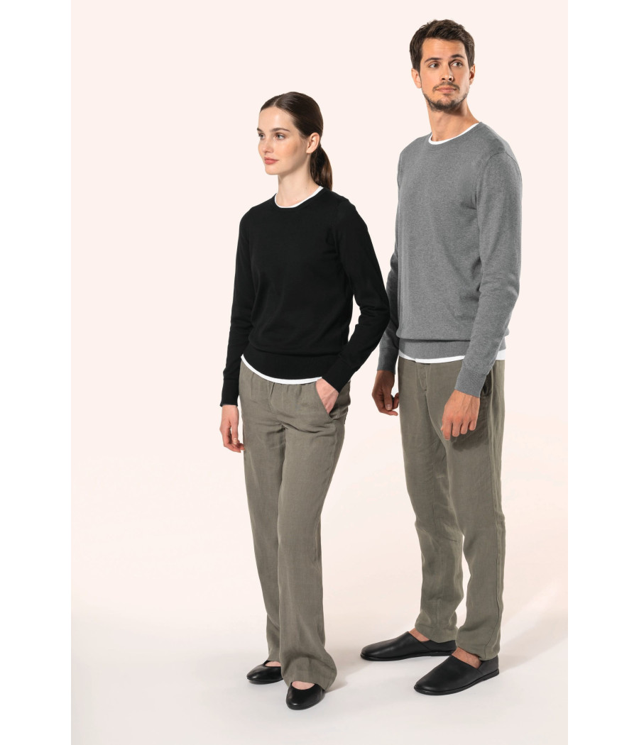 Pull Supima® col rond homme