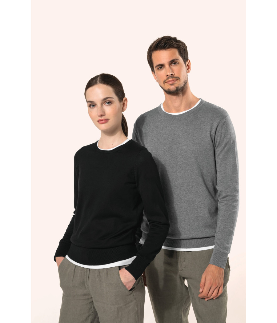 Pull Supima® col rond homme