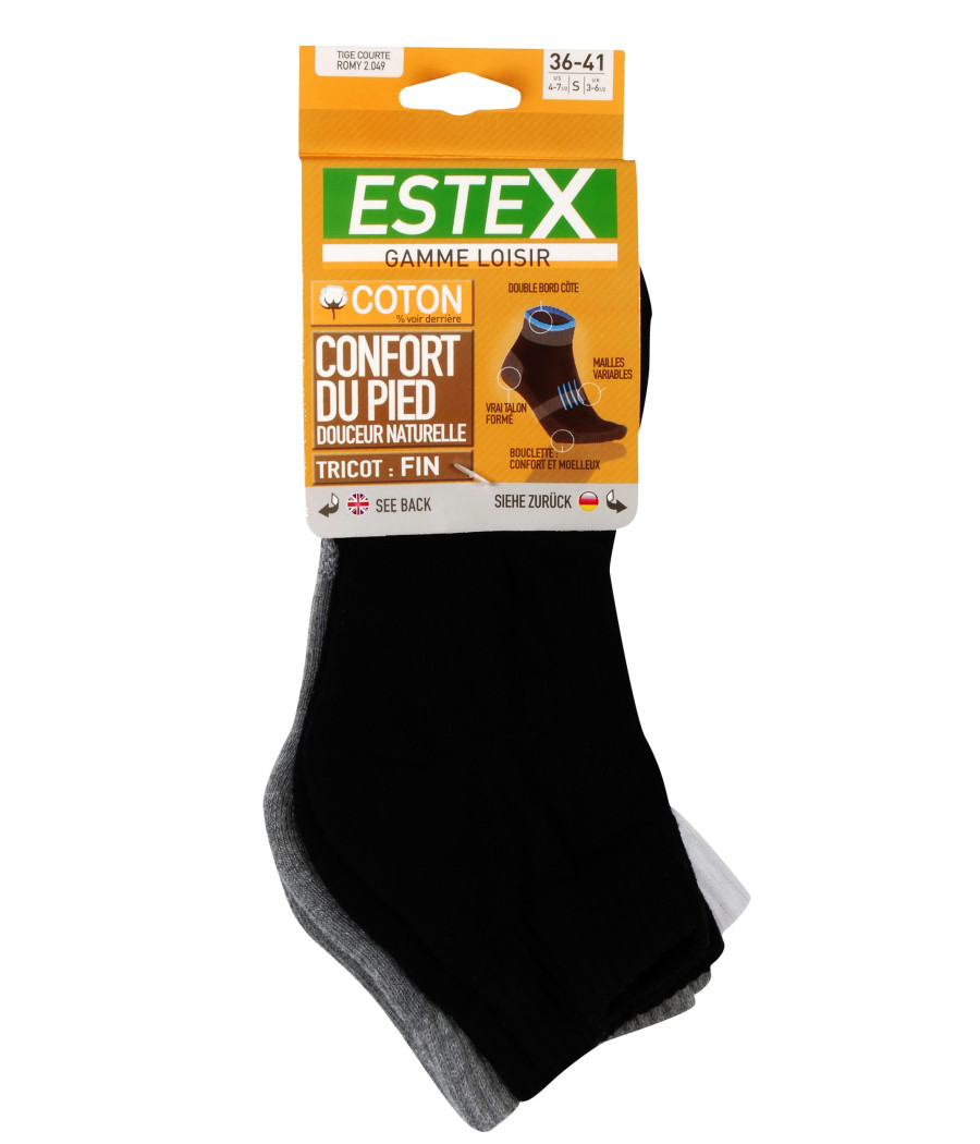 Chaussettes courtes Romy Pack de 3 paires