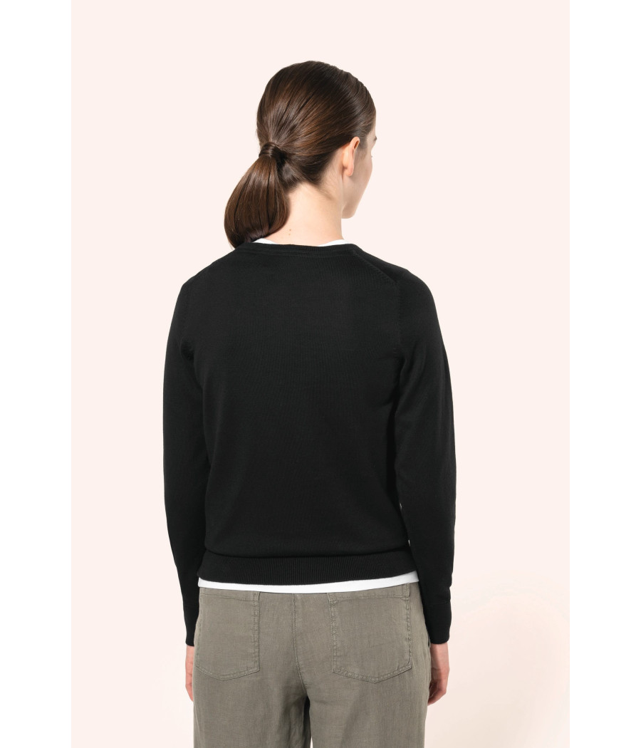 Pull Supima® col rond  femme