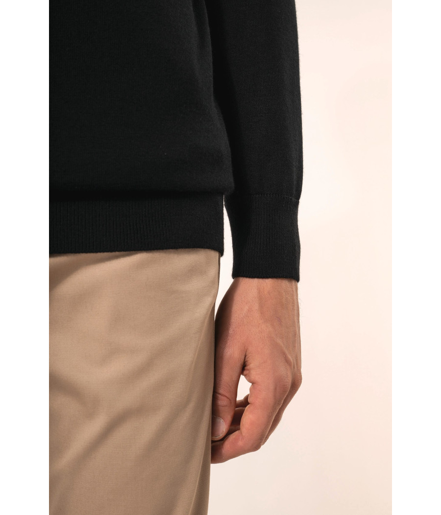 Pull Mérinos col V homme