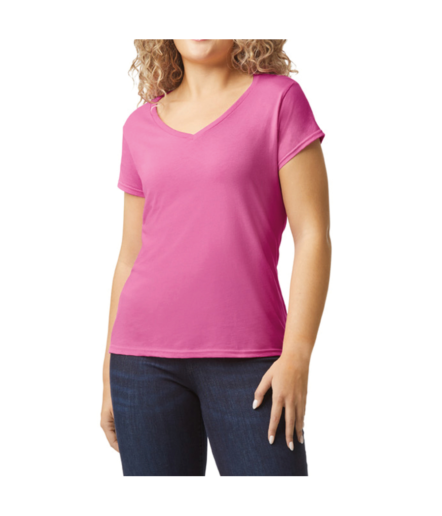 T-shirt femme col v Softstyle