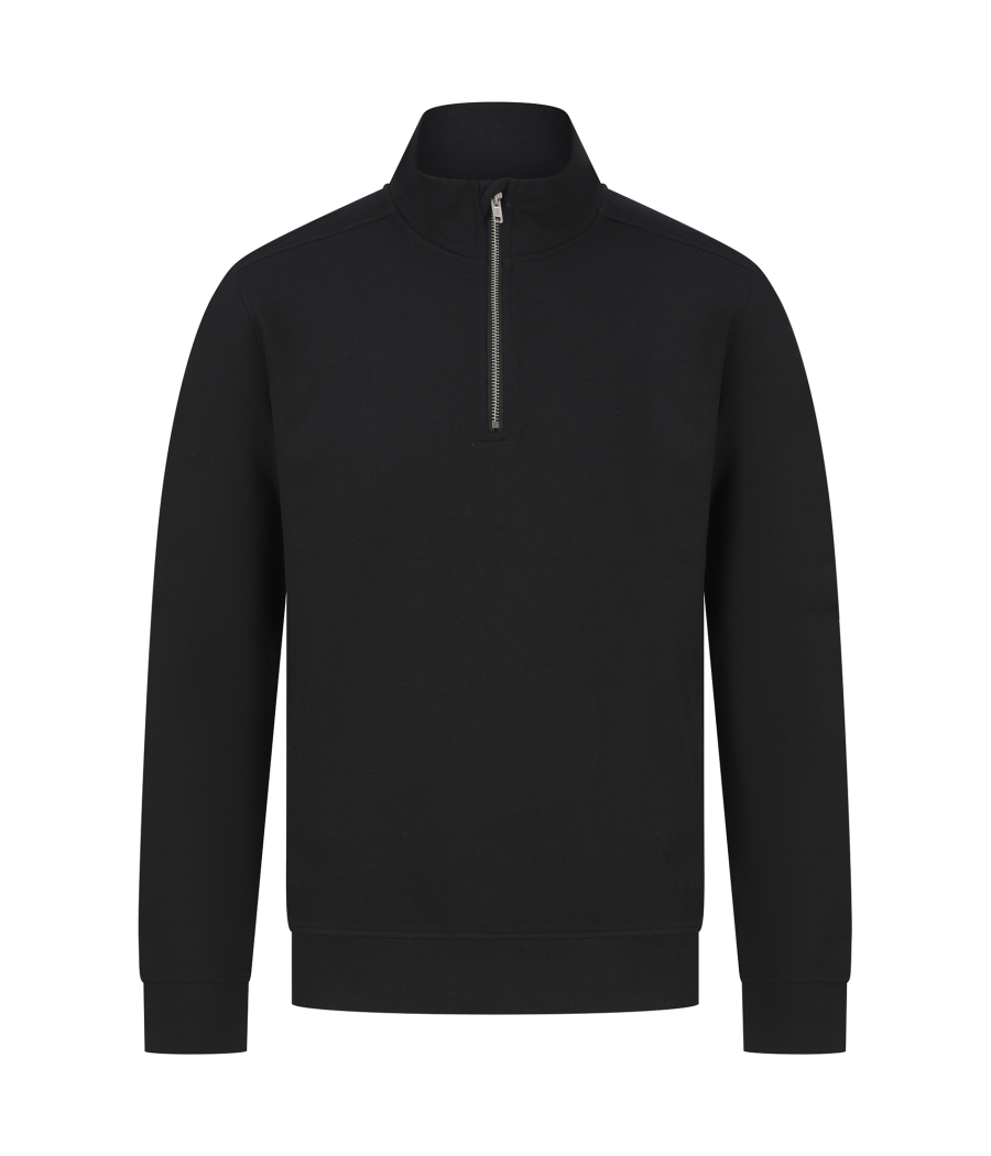 Sweat-shirt col zippé unisexe