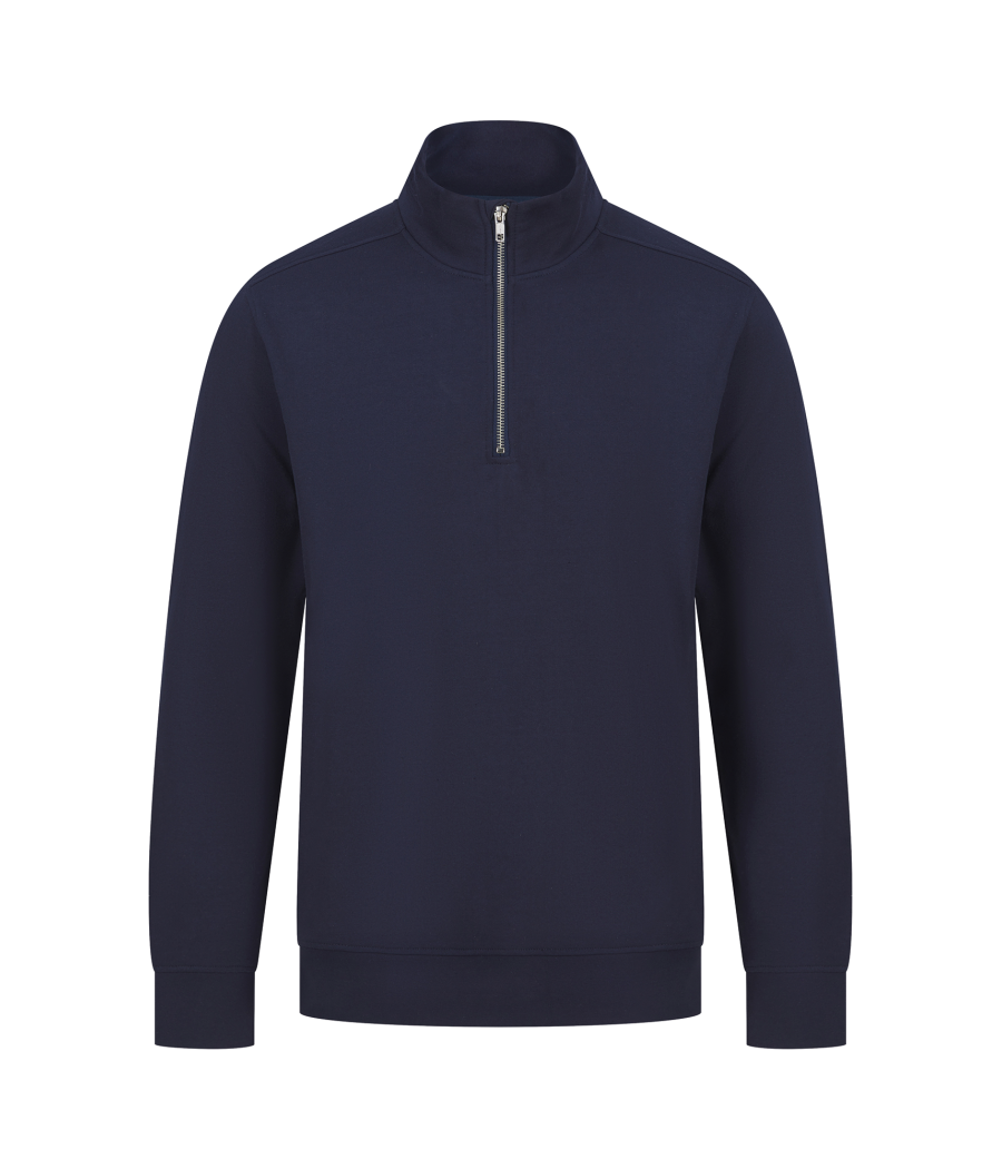 Sweat-shirt col zippé unisexe