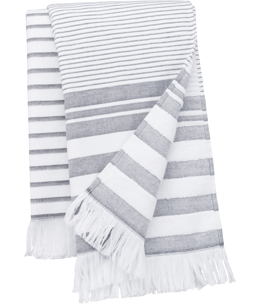 Fouta rayée avec franges