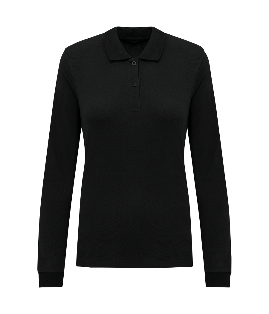 Polo piqué manches longues Bio180 femme