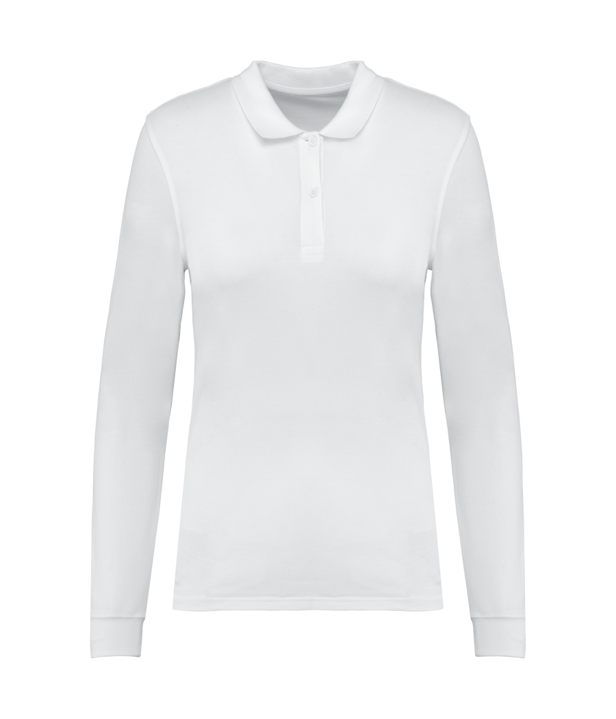 Polo piqué manches longues Bio180 femme