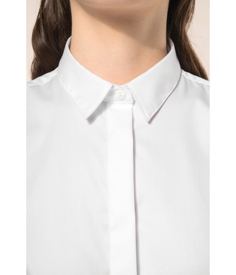 Chemise twill manches longues femme