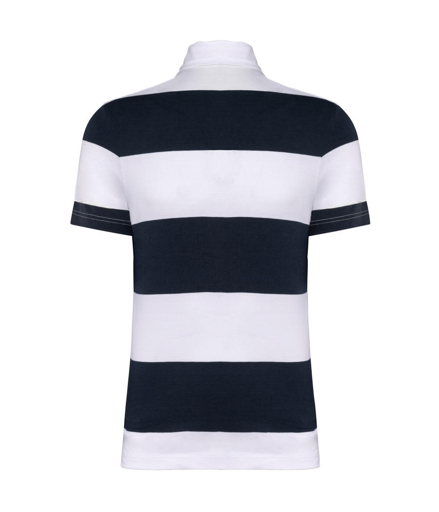 Polo rugby rayé manches courtes unisexe