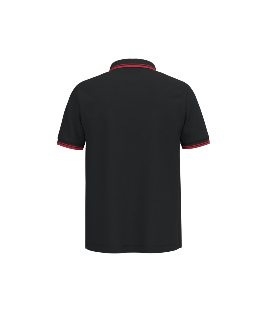 Polo homme manches courtes à liserés contrastés