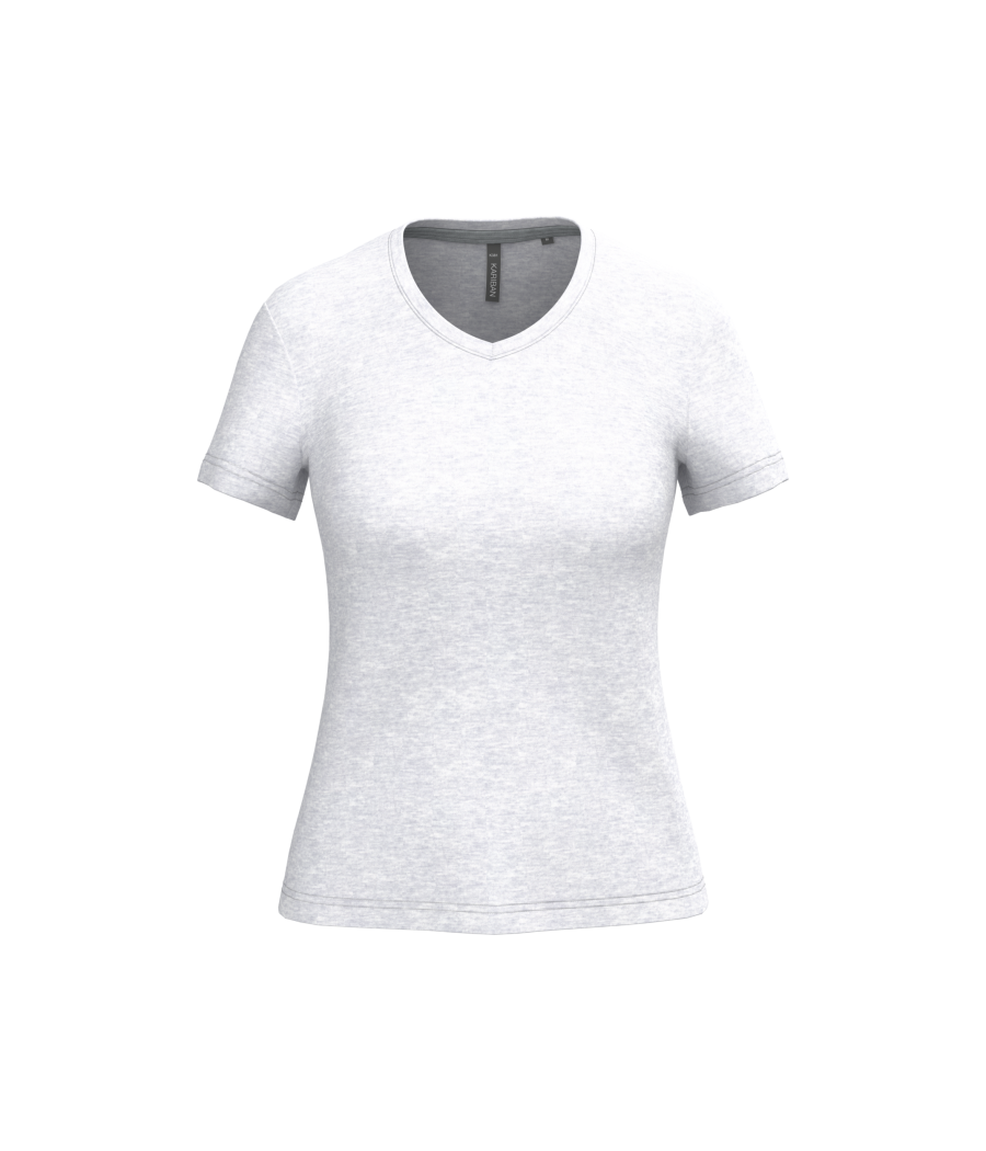 T-shirt col V manches courtes femme