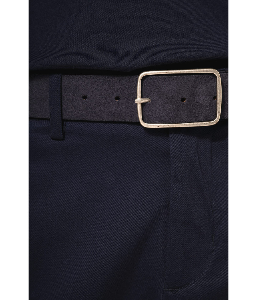 Ceinture cuir  velours homme