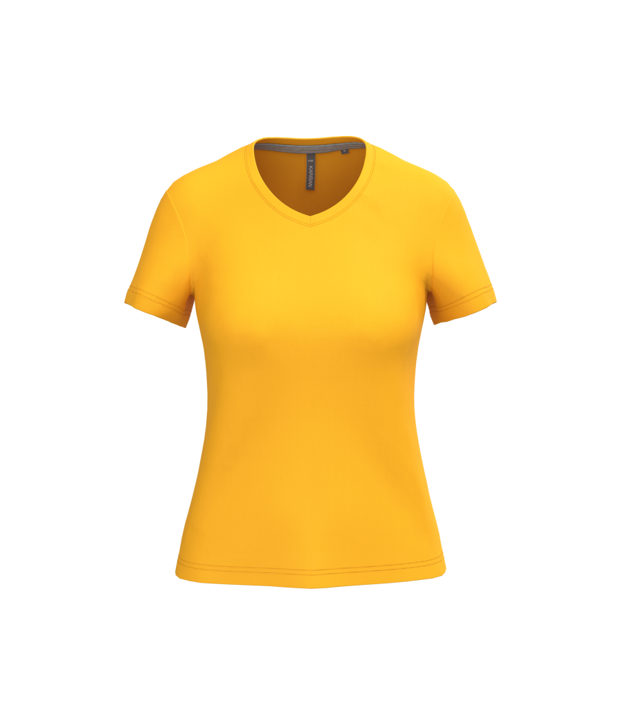 T-shirt col V manches courtes femme