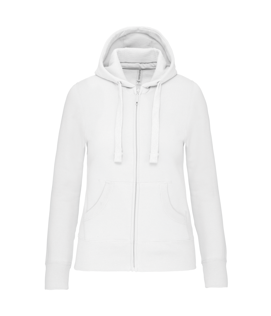 Sweat-shirt zippé capuche femme