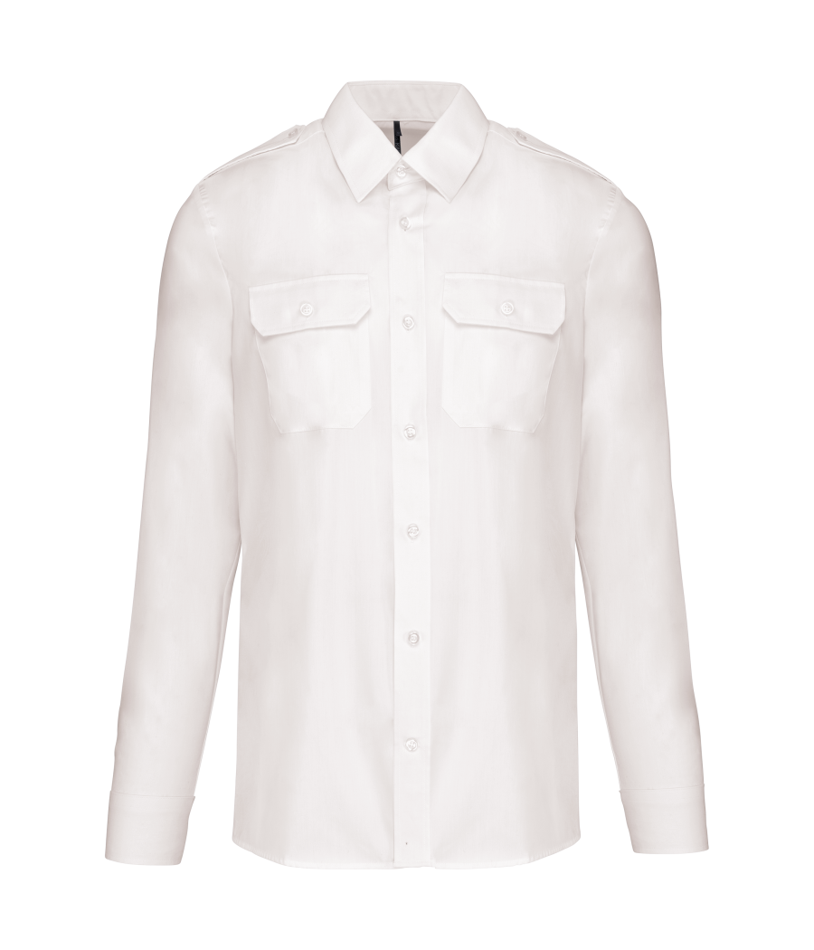 Chemise pilote manches longues homme