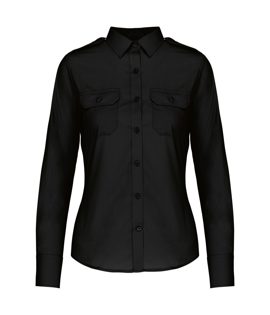Chemise pilote manches longues femme