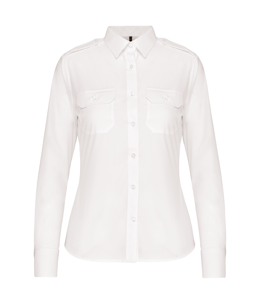 Chemise pilote manches longues femme