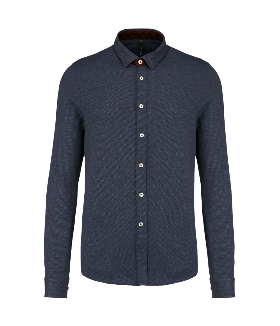 Chemise jacquard manches longues