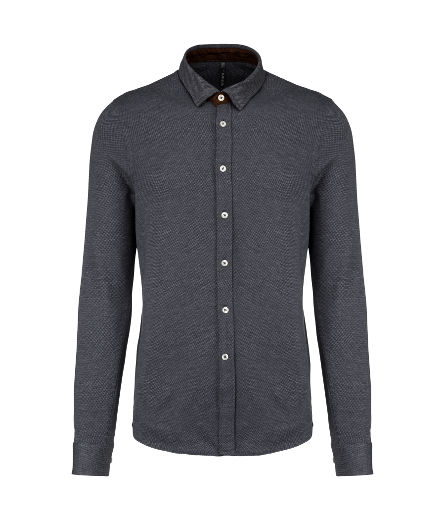 Chemise jacquard manches longues