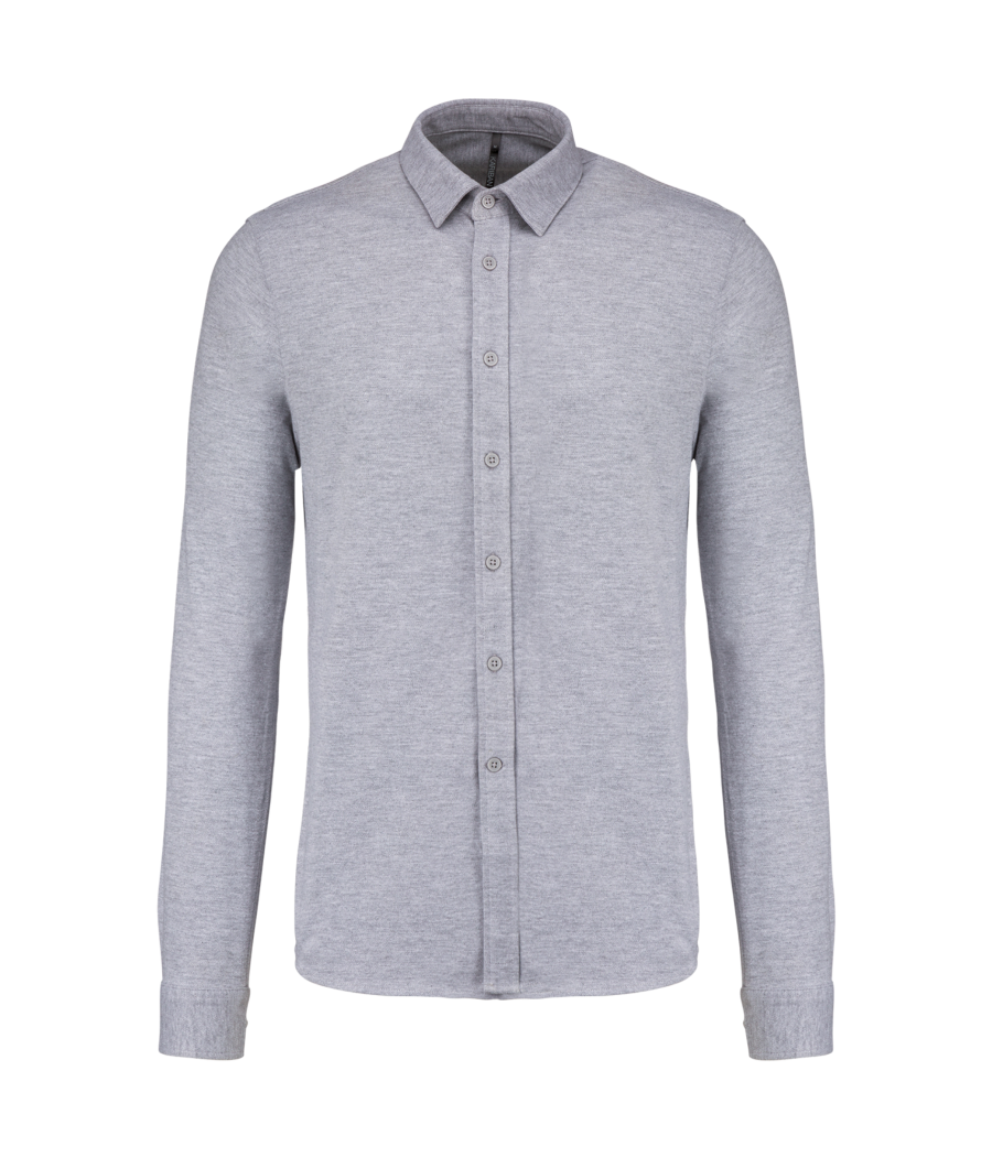 Chemise maille piquée manches longues