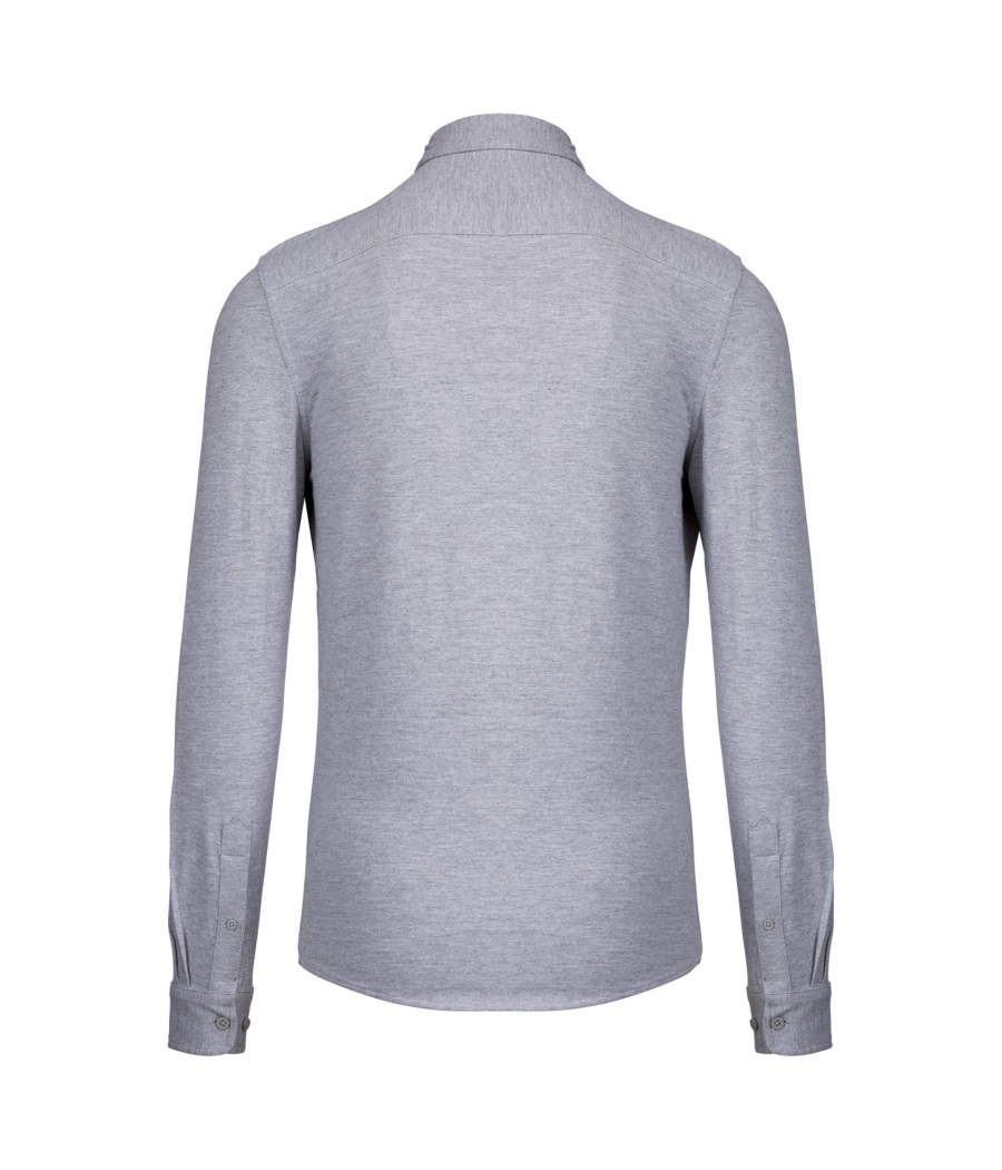 Chemise maille piquée manches longues