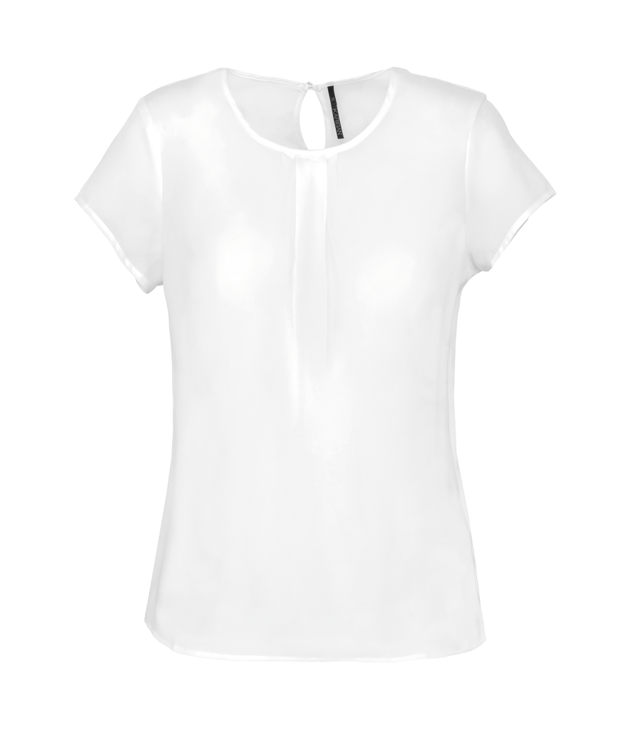Blouse crêpe manches courtes femme