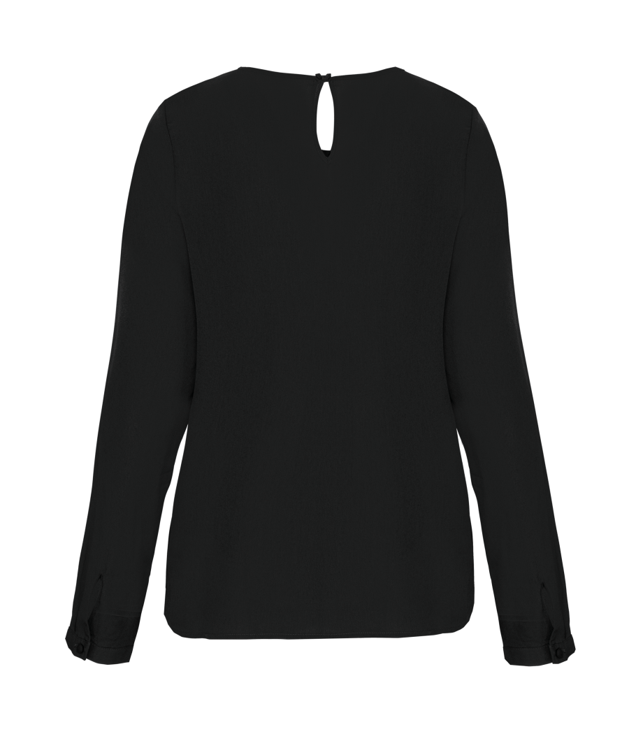 Blouse crêpe manches longues femme