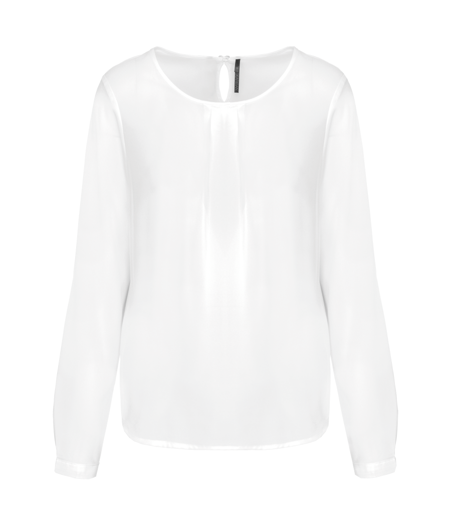 Blouse crêpe manches longues femme