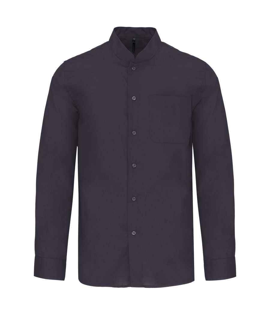 Chemise col mao manches longues